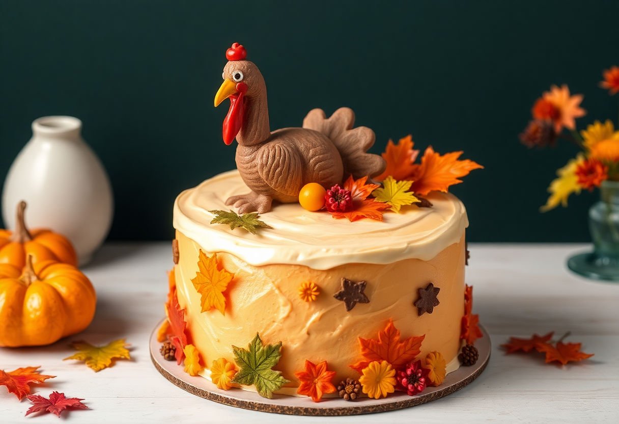 Creative frosting techniques for Thanksgiving cakes