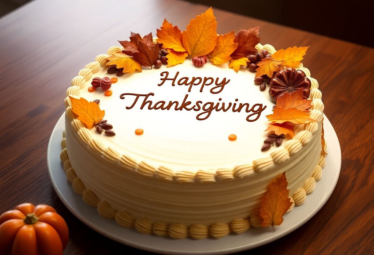 Personalized cake for Thanksgiving