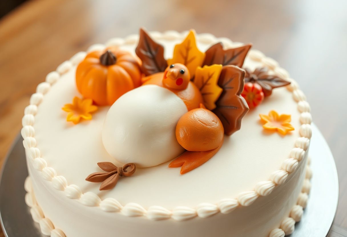 3D cake decoration for Thanksgiving