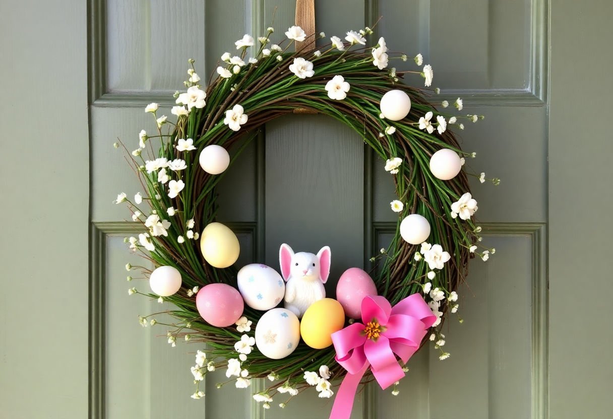 Caring tips for maintaining an Easter wreath's freshness.