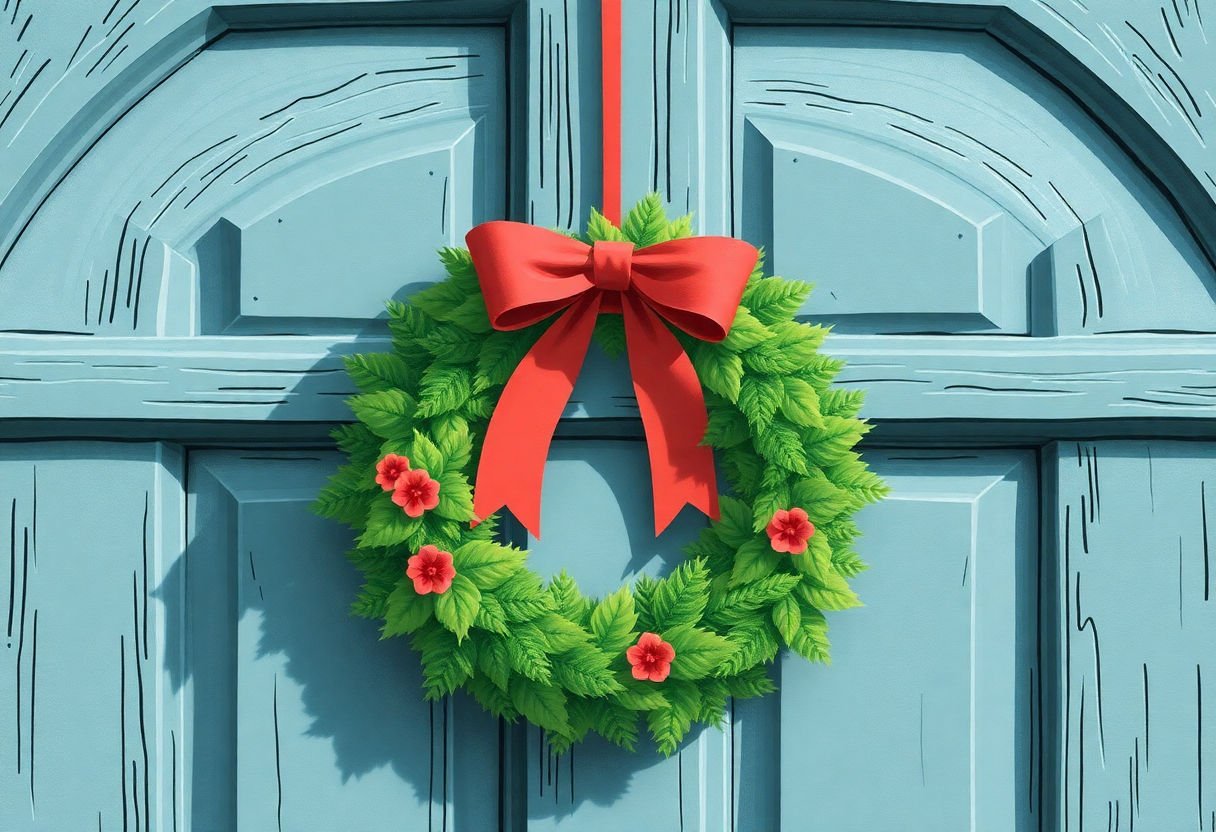 Illustration of mistakes to avoid in wreath crafting