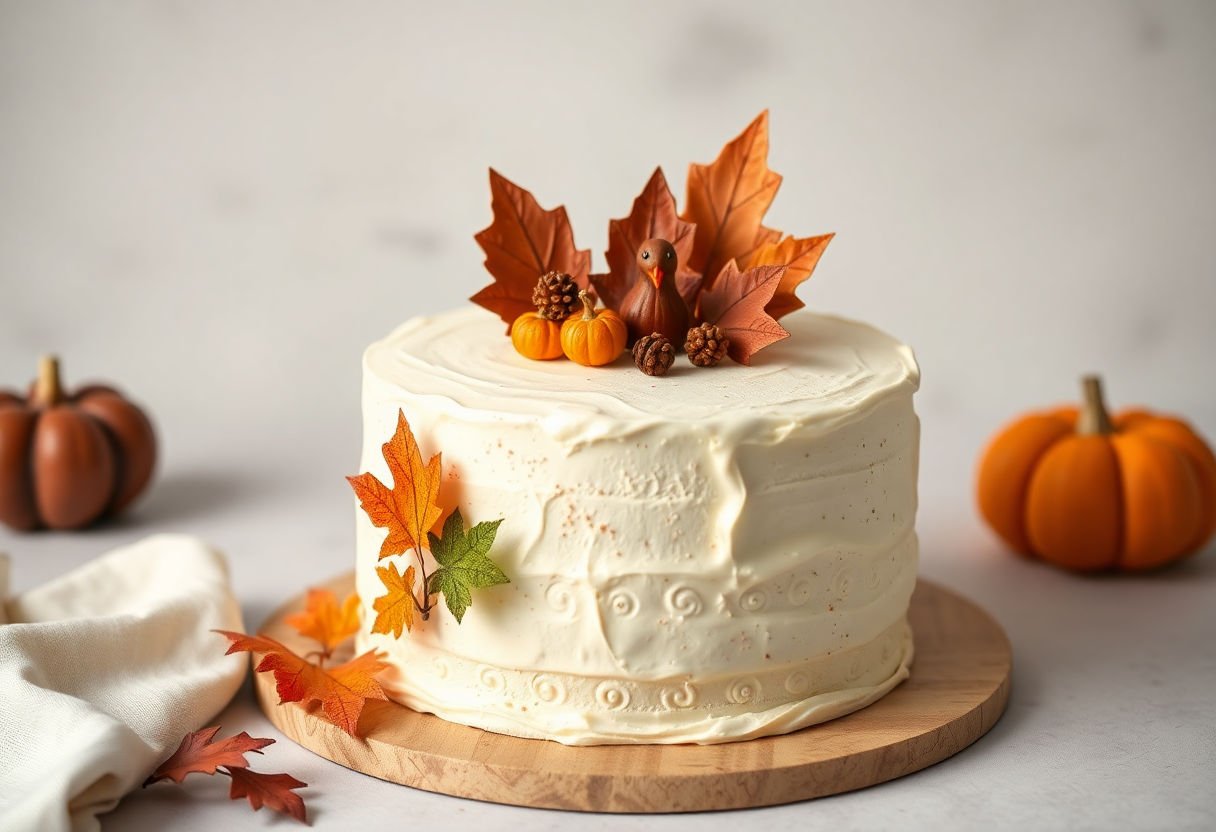 Minimalist Thanksgiving cake