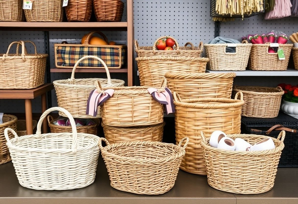 Various basket styles available at Dollar Tree