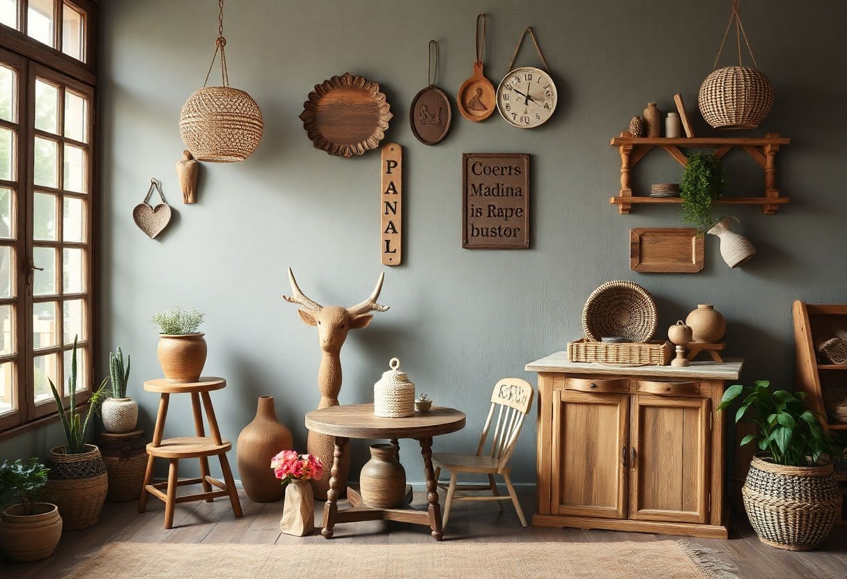 Traditional decor combined with DIY crafts