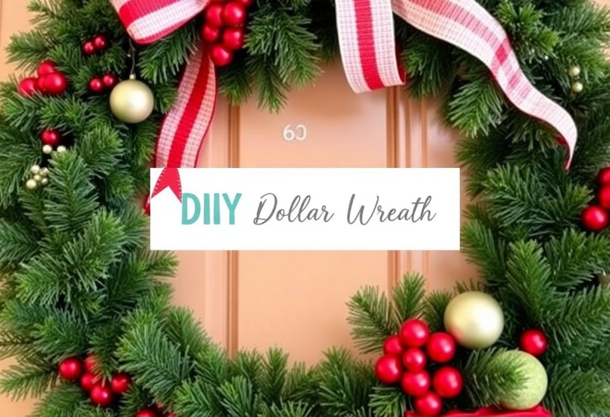 DIY Christmas wreath from Dollar Tree