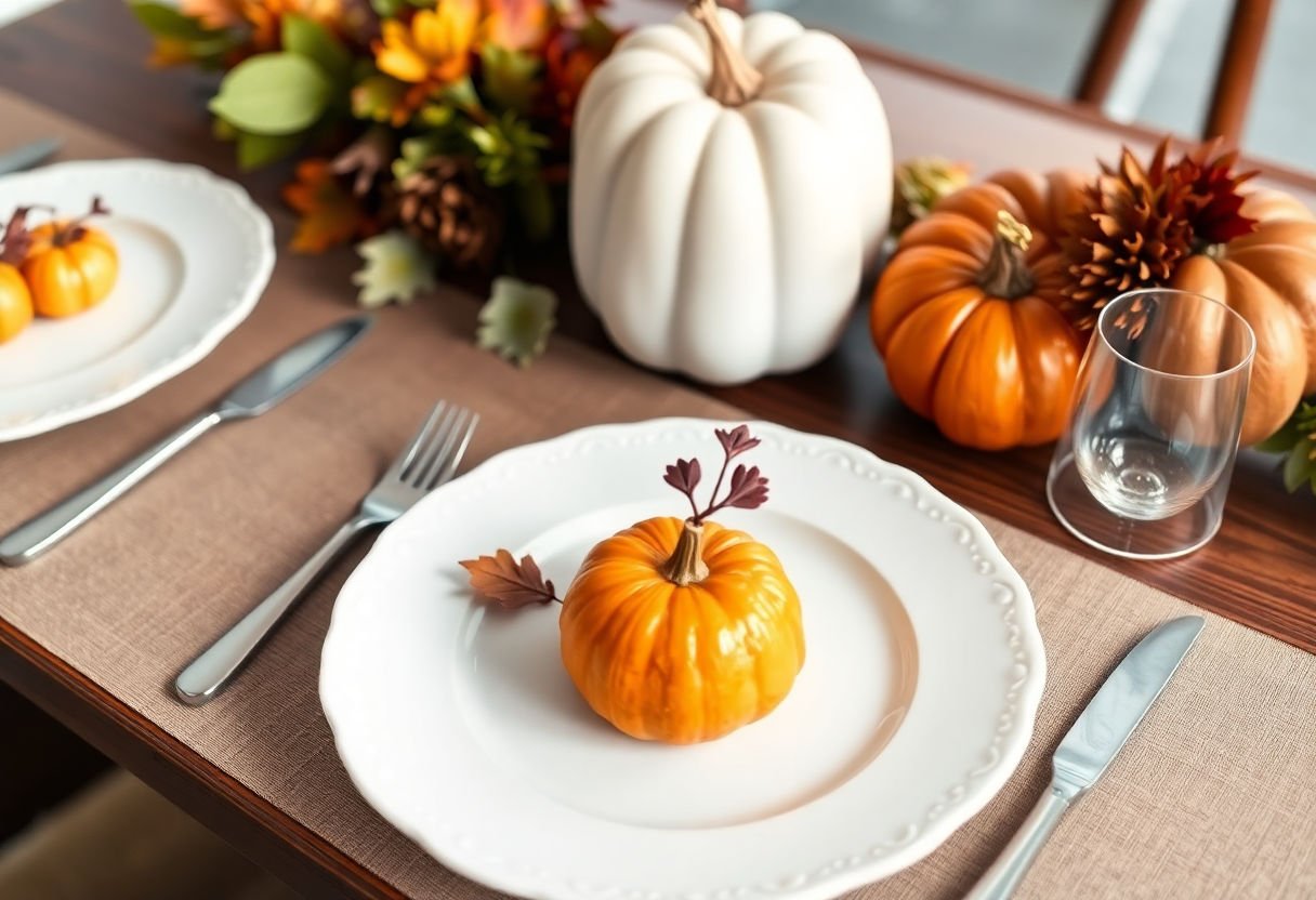 A uniquely designed Thanksgiving place setting