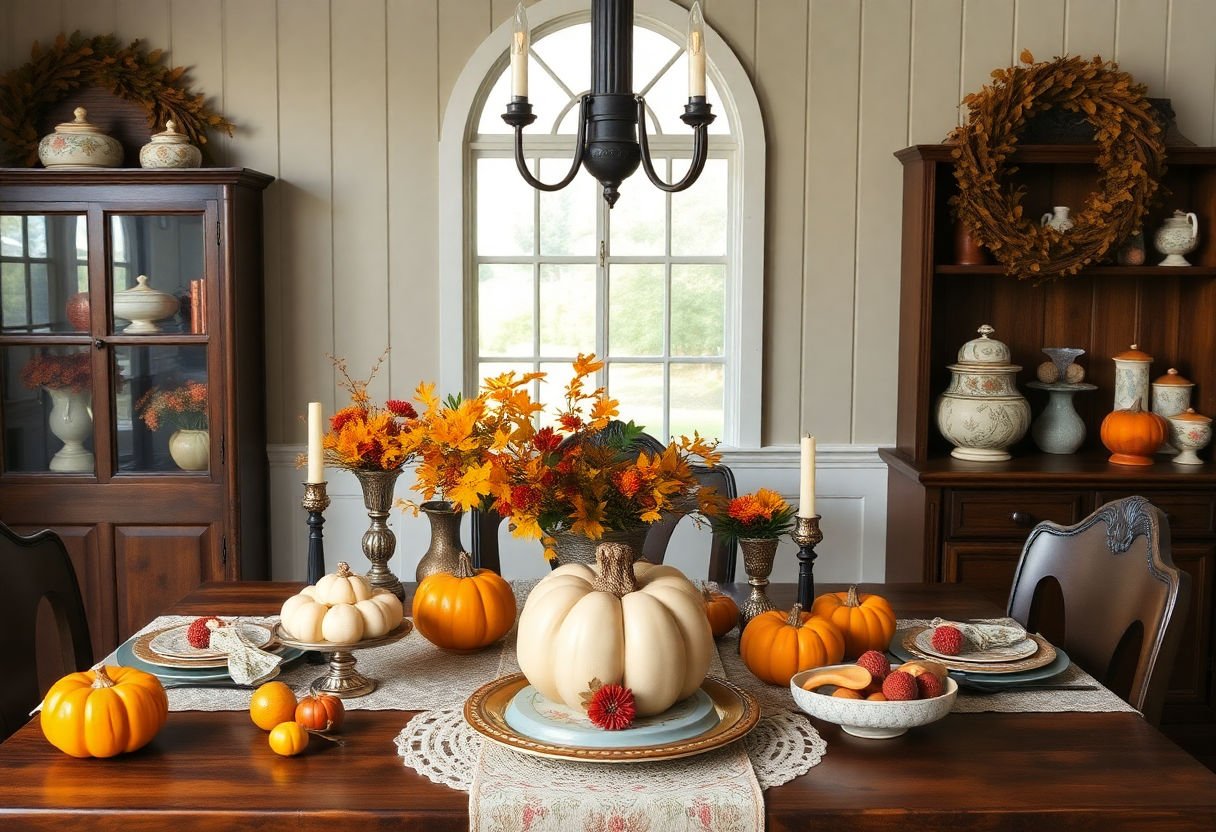 Family heirlooms in Thanksgiving decor