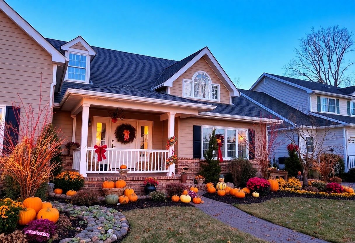 Exterior Thanksgiving decorations