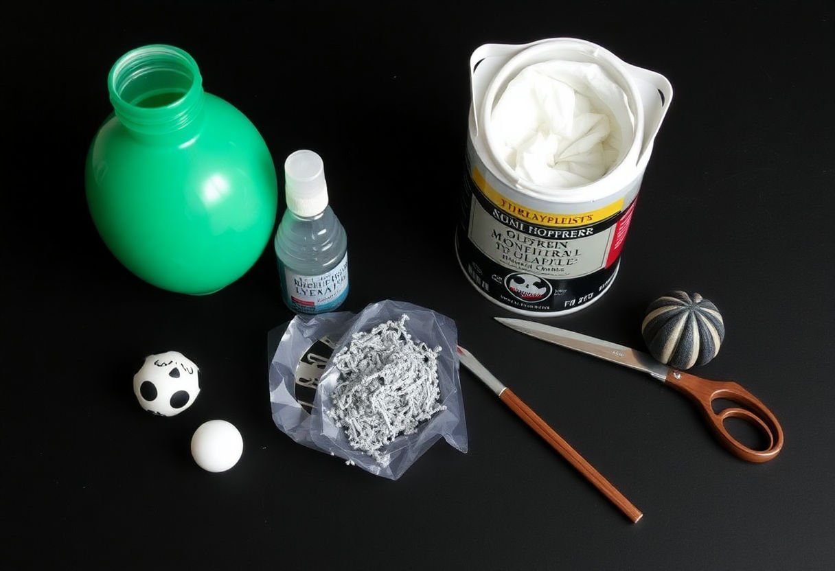 Materials for DIY Nightmare Before Christmas decor
