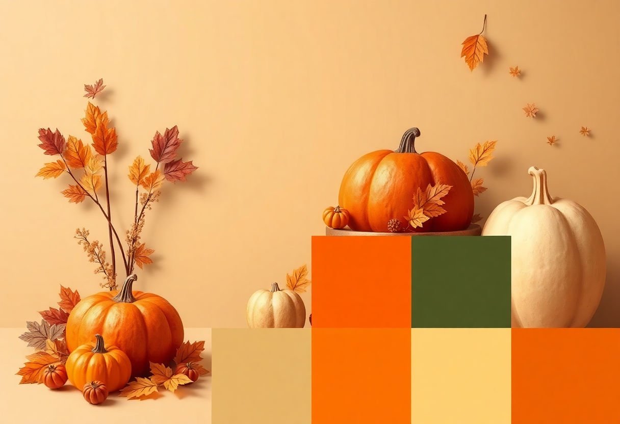 Color palette with thanksgiving themes