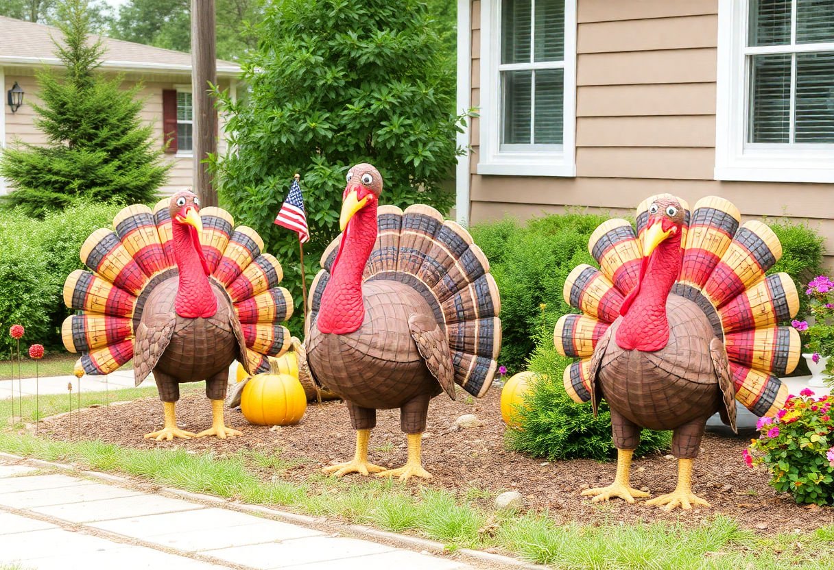Outdoor turkey decorations