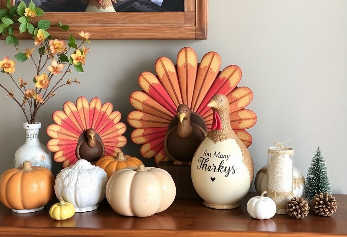 Personalized turkey decor items