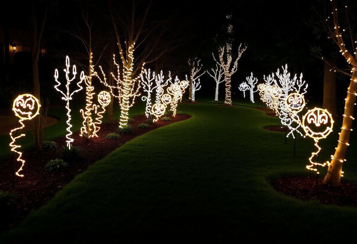 Creative decorations for pathway lights
