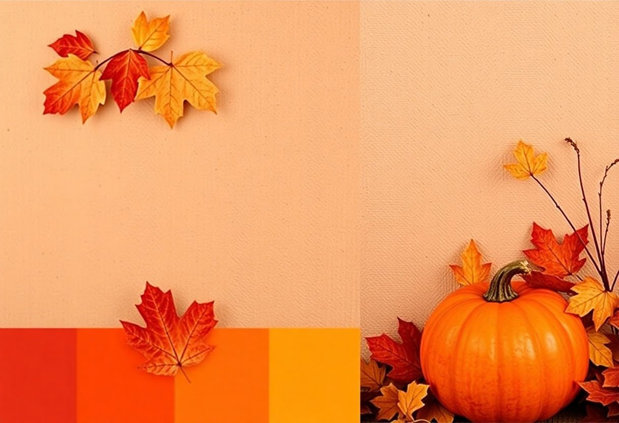 Complementary color swatches for Thanksgiving