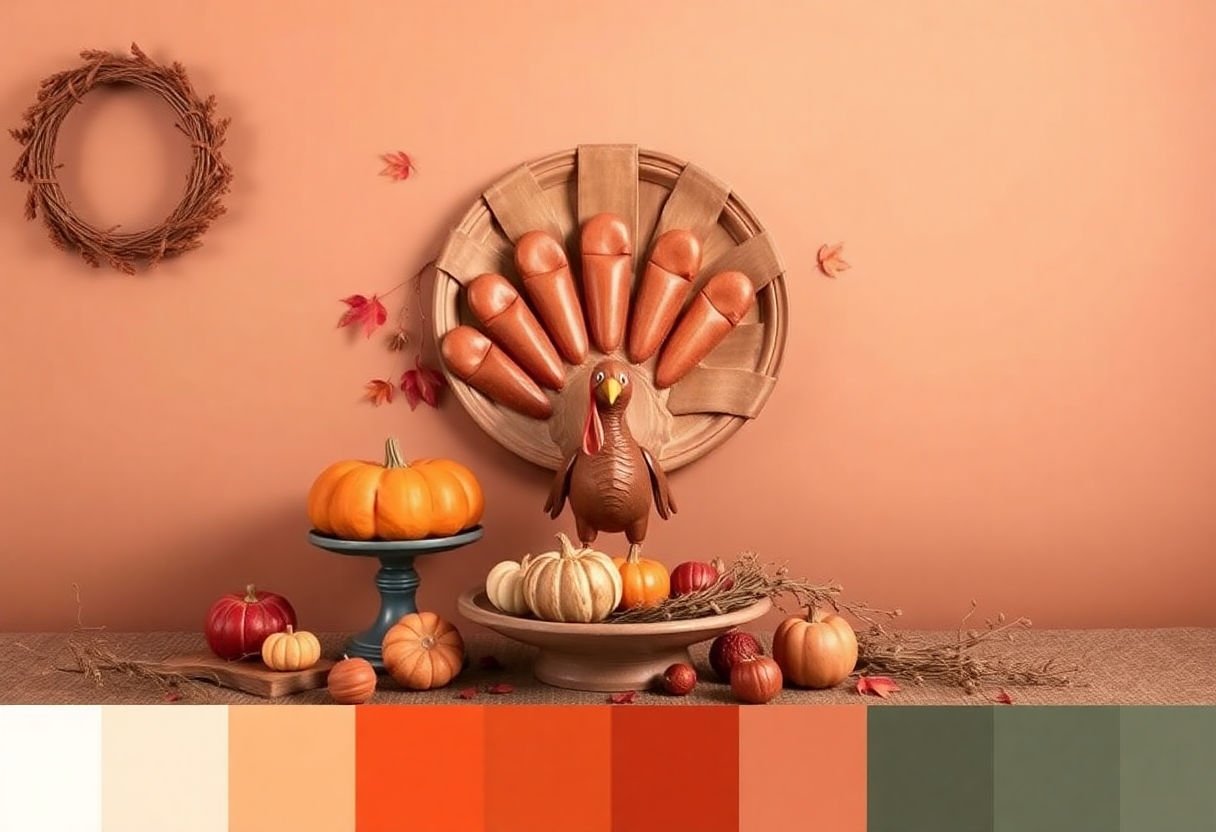 Color palette for turkey decor
