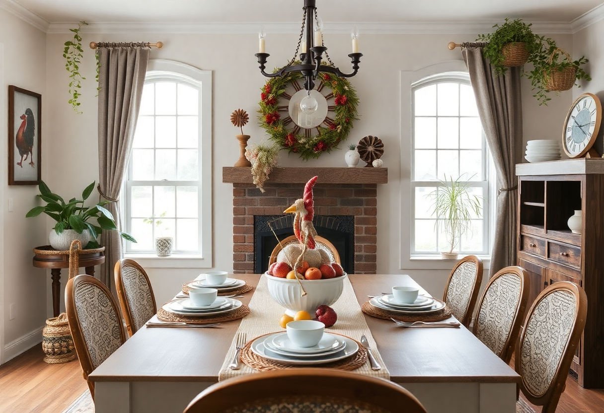 Different styles of turkey decor