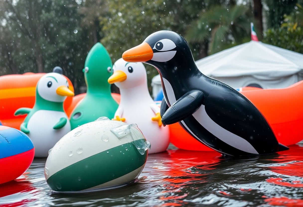Weatherproof inflatables