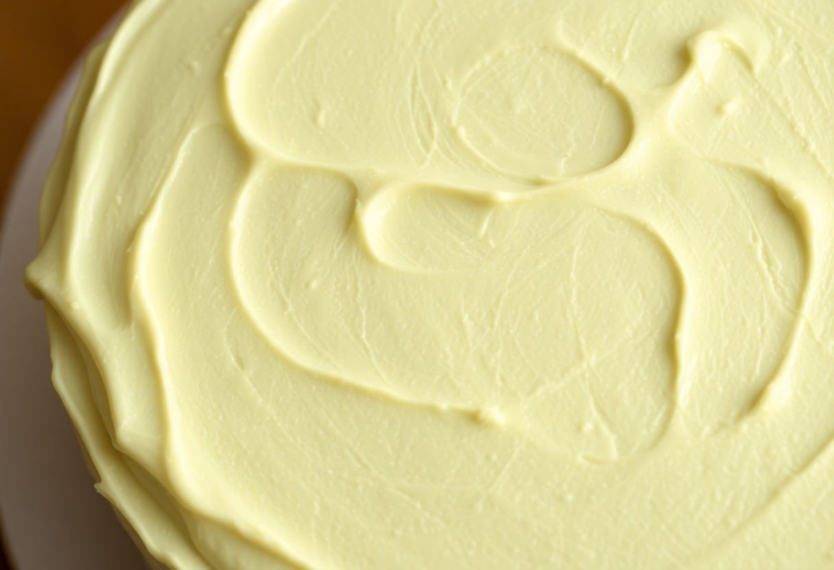Textured icing on a cake