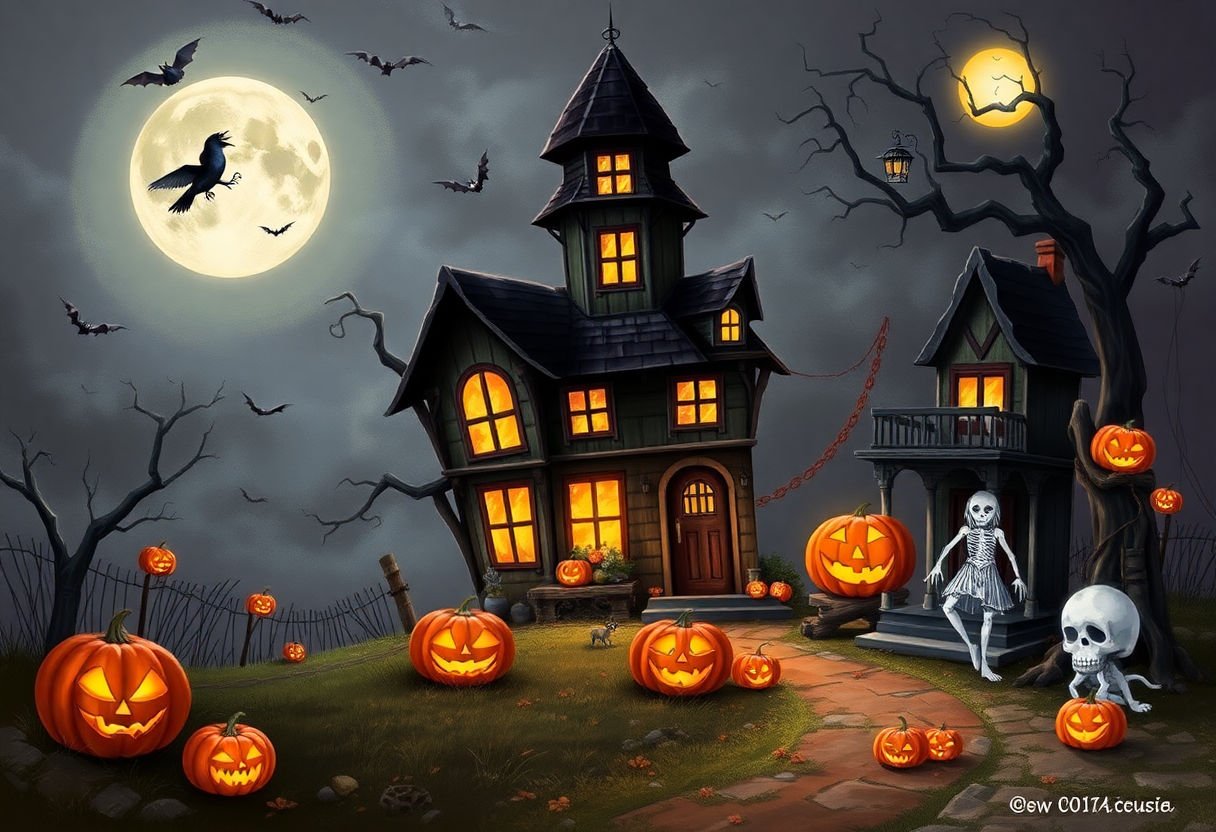 Various Halloween themes illustrated